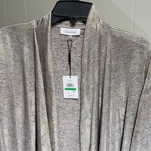 Calvin klein cardigan gold.